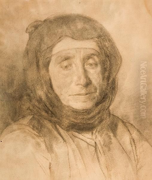 Woman With Black Scarf - view 1