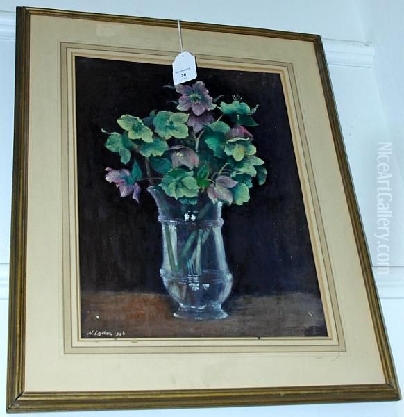 Still Life Of Flowers In A Glass Vase - view 1