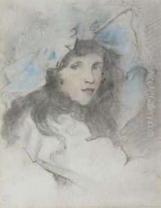 Portrait Of The Artist's Daughter by Neville Stephen Lytton
