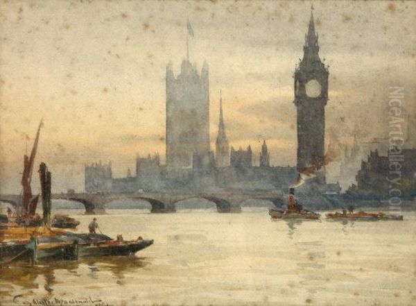 View Of Big Ben From The Thames - view 1