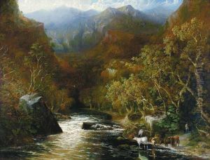 River Landscape by James Dougal Mac Hart