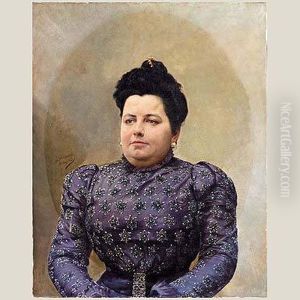 Retrato De Dama Vizcaina by Macario Marcoartu Y Coicoechea
