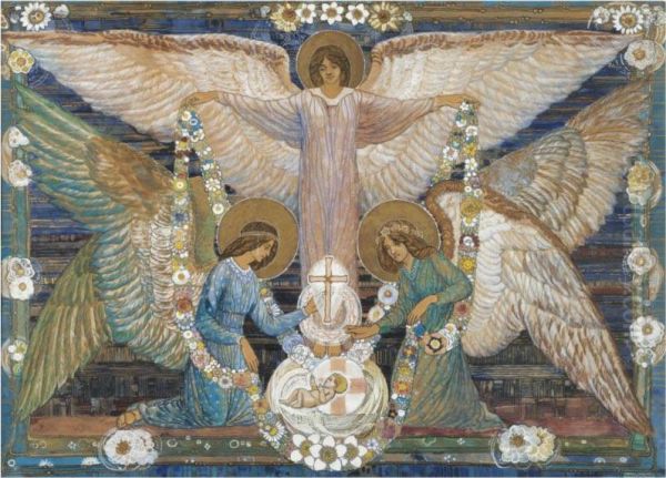 Angels Garlanding The Infant Christ - view 1