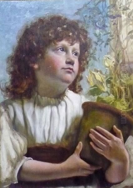 Girl With Flower Pot - view 1