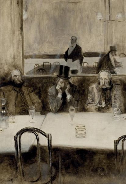 Paul Verlaine, Bibi La Puree Et Stephane Mallarme Au Cafe Procope - view 1