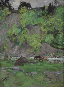 Cattle By The Humber River by James Edward Hervey MacDonald