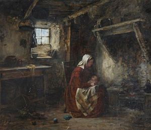 The Cottage Fireside by John Blake Macdonald