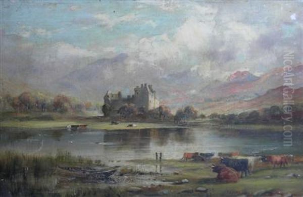 Kilchurn Castle With Cattle In The Foreground - view 1