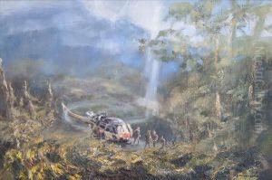 A Scouthelicopter In The Jungles Of Borneo by R.J. Macdonald