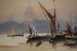 The River Thames At Bankside, London by William Alister Macdonald