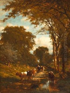 Cattle Watering by James McDougal Hart
