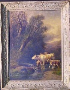Cows Watering At A Stream by William Murdoch Macgill