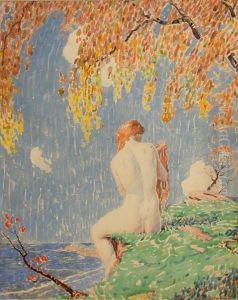 Bathing Nude Under A Tree by Norwood Hodge Macgilvary
