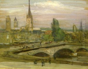 A Continental Townscape by William York MacGregor