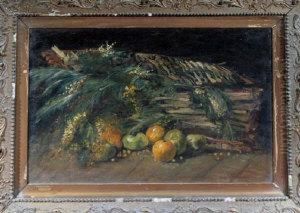 A Still-life Study Of Oranges, Apples And Flowers by William York MacGregor