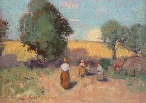 Figures On A Country Road by William York MacGregor