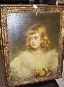 Portrait Of A Young Girl, 1896 by Jules Machard
