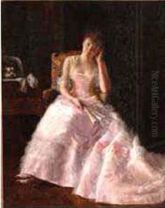 Elegante A La Robe Rose by Reginald Machell