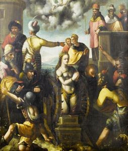 The Martyrdom Of Saint Catherine Ofalexandria by Pedro Machuca