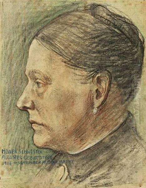 "bildnis Auguste Macke Im Profil Nach Links" - view 1