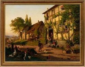 Hessisches Dorf by Bernhard Carl Mackeldey