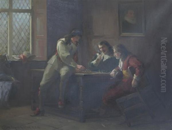 Cavaliers Playing Chess - view 1