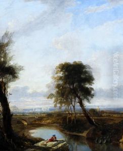 Landscape With Edinburgh And Arthur's Seat In The Distance