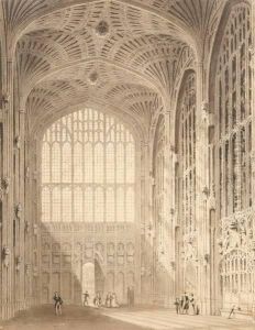 Chapel Interior, Cambridge, England by Frederick Mackenzie