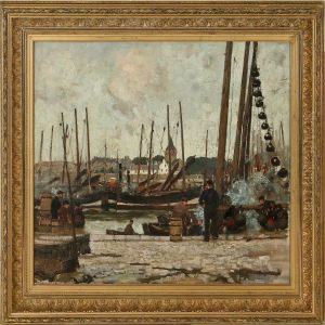 Harbour Scene From Scotland by James Hamilton Mackenzie
