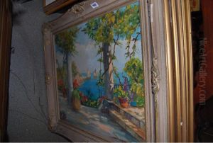 Coastal View From A Mediterranean Balcony by Roderick D. Mackenzie