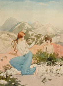He Stood Waist-deep In Greenery by Thomas Blakeley Mackenzie