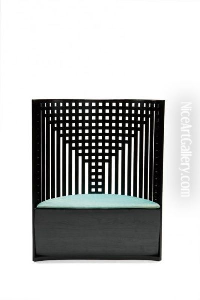 Curved Lattice Back Chair - view 1