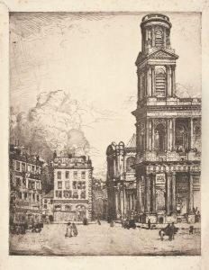 Paris, Place Et Rue Saint-sulpice by Donald Shaw Maclaughlan