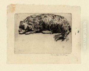 [chien Endormi ; Moulin A Vent].