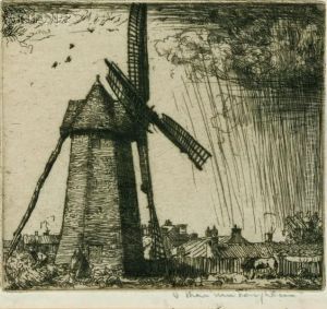 Lot Of Two Views: The Windmill by Donald Shaw Maclaughlan