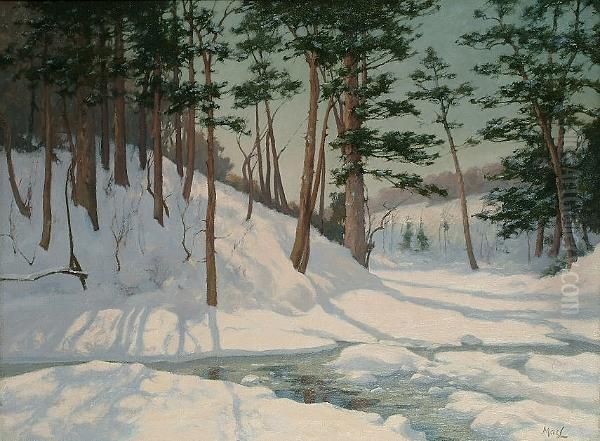 Winter Landscape With Pine Trees - view 1