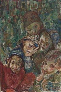 A Group Of Children by Pegi Nicol Macleod