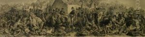 Wellington And Blucher Meeting After The Battle Of Waterloo by Daniel Maclise