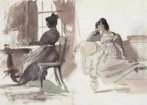 Studies Of A Young Lady In A Pink Dress - view 1