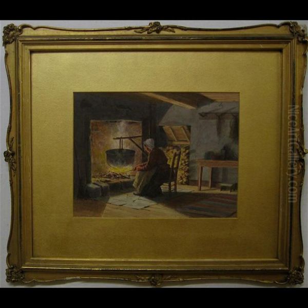 Woman At Hearth - view 1