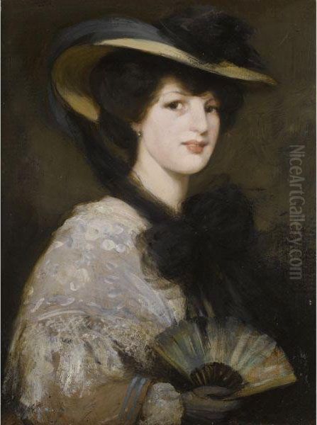 Lady With A Fan - view 1