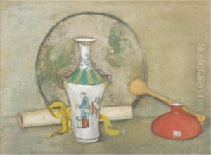 Still Life With An Oriental Vase by Bessie MacNicol