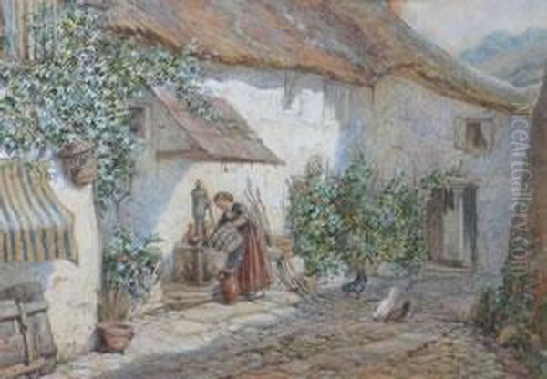 Untitled Scene With Woman At A Well - view 1