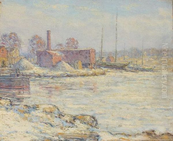Cos Cob In Winter, A View From The Bush-holley House - view 1