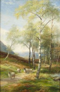 Stragglers In The Birch Woods, Aviemore by John MacWhirter