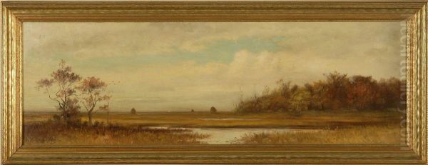 Marsh Landscape With Haystacks, Likely Nantucket - view 1