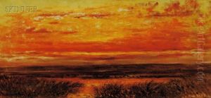 Sunset, Possibly A Nantucket Landscape by William Ferdinand Macy