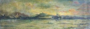 Ships Of Coast, Early Morning by John Mcintosh Madden