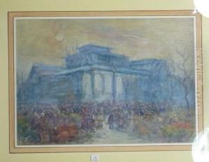 Les Anciennes Halles De Paris by Gustave Madelain