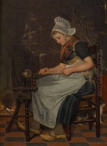 La Fileuse by Adrien Jean Madyol Madiol